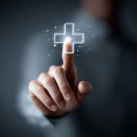Itinai.com doctors hand touching a medical cross symbol with 3746118d 0a50 4afb ae3e c7ea76abda02 3