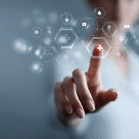 Itinai.com hand touching a medical cross symbol with icons on 35fae916 251d 4cac b292 ebc490af048a 0