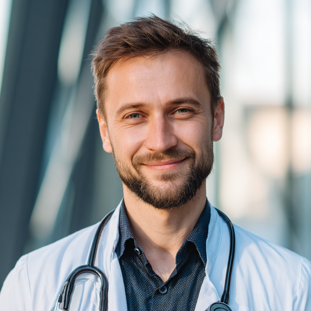 Itinai.com report type photo of smiling russian doctor with a 0af2d4f7 37cf 45ab b949 11e63ae67757 2