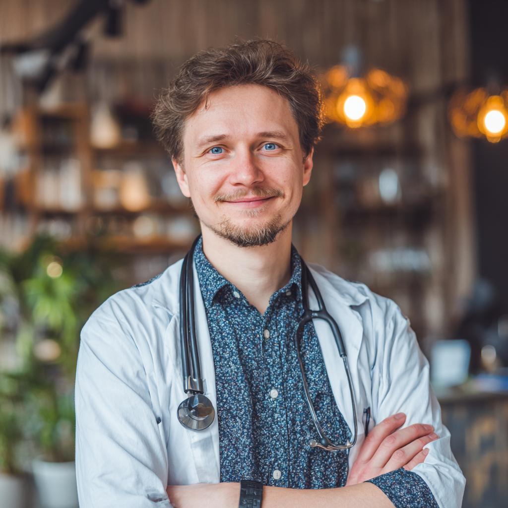 Itinai.com report type photo of smiling russian doctor with a 49a6b59f fda2 4aef 99ea 5dce81719f49 1